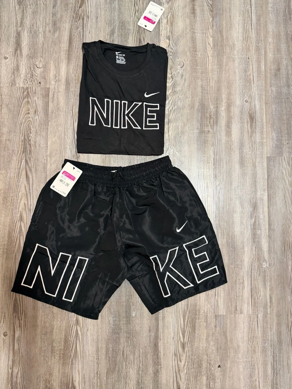 Nike Bright  Graphic Logo Tee and Shorts Set